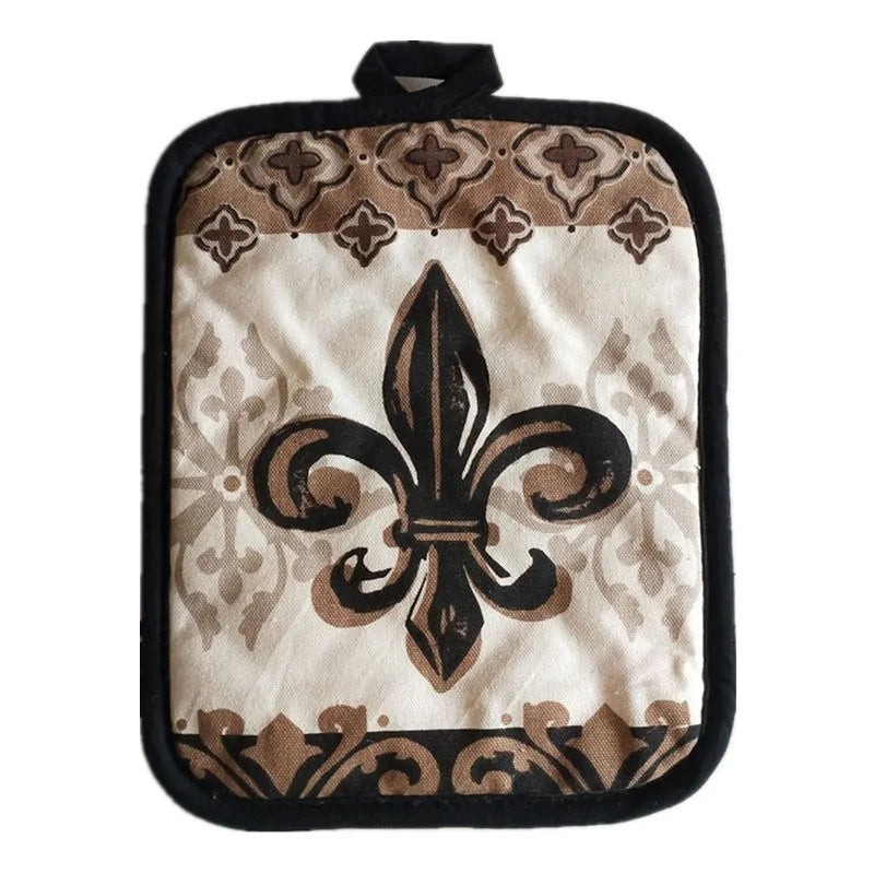 protège sous verre multicolore rustique poignées tissu motif cuisine animal fleur textes opaques rectangle