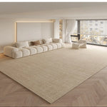 tapis moderne beige clair salon doux antidérapant non slip décoration maison chambre qualité polyester