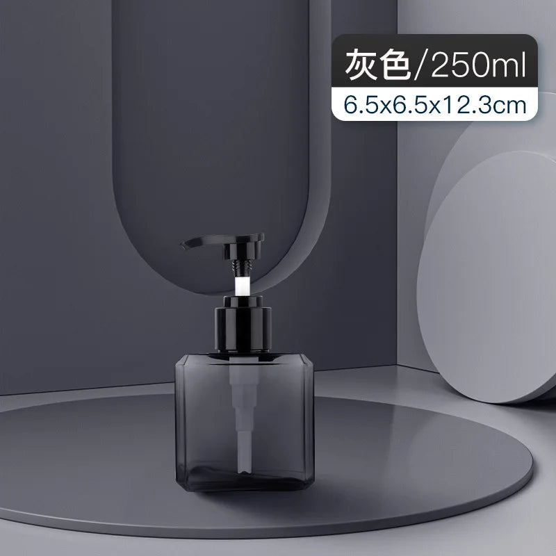 distributeur savon liquide vert foncé 250ml 450ml 650ml moderne minimaliste Pompe pression PETG transparent