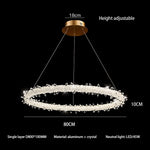 suspension lumineuse moderne cristaux blanc translucide chaînes suspendues