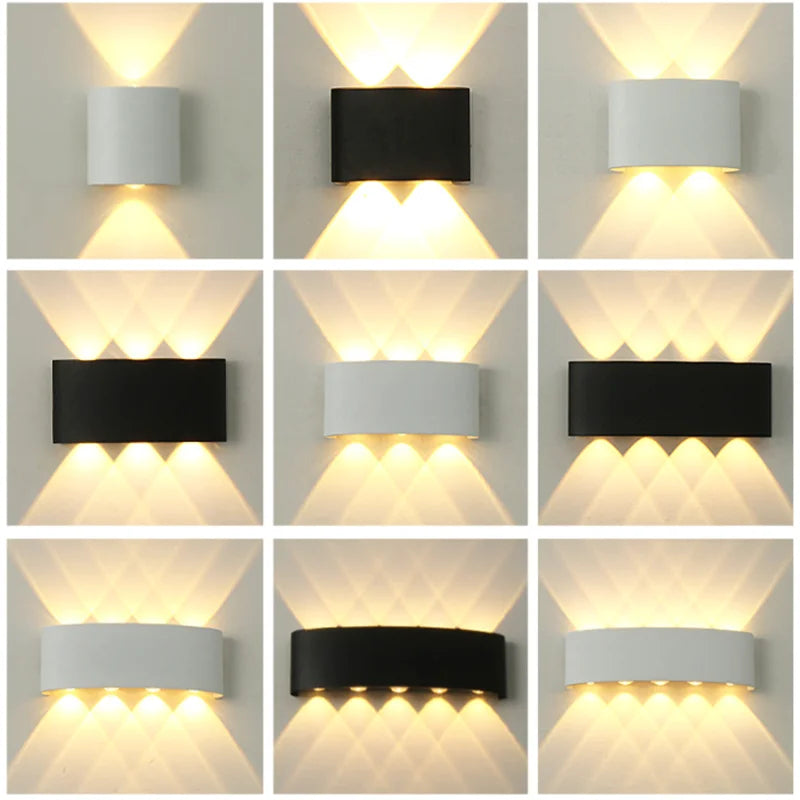 lampe murale moderne led blanc noir fixée mur éclairage quotidien 220v 110v 249 2000lm