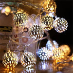 guirlande lumineuse or ajourée moderne 150cm 3v auto batterie fêtes mariage