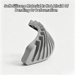 porte savon silicone bleu gris moderne rainures salle bain