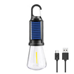 lampe solaire portable rechargeable usb noir bleu transparent moderne