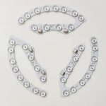 bande led flexible blanc moderne connecteurs souder 12w 9w 24.5cm 10cm