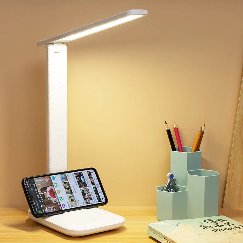 lampe pliable blanc moderne bras articulé led usb tactile étudiant lecture chambre