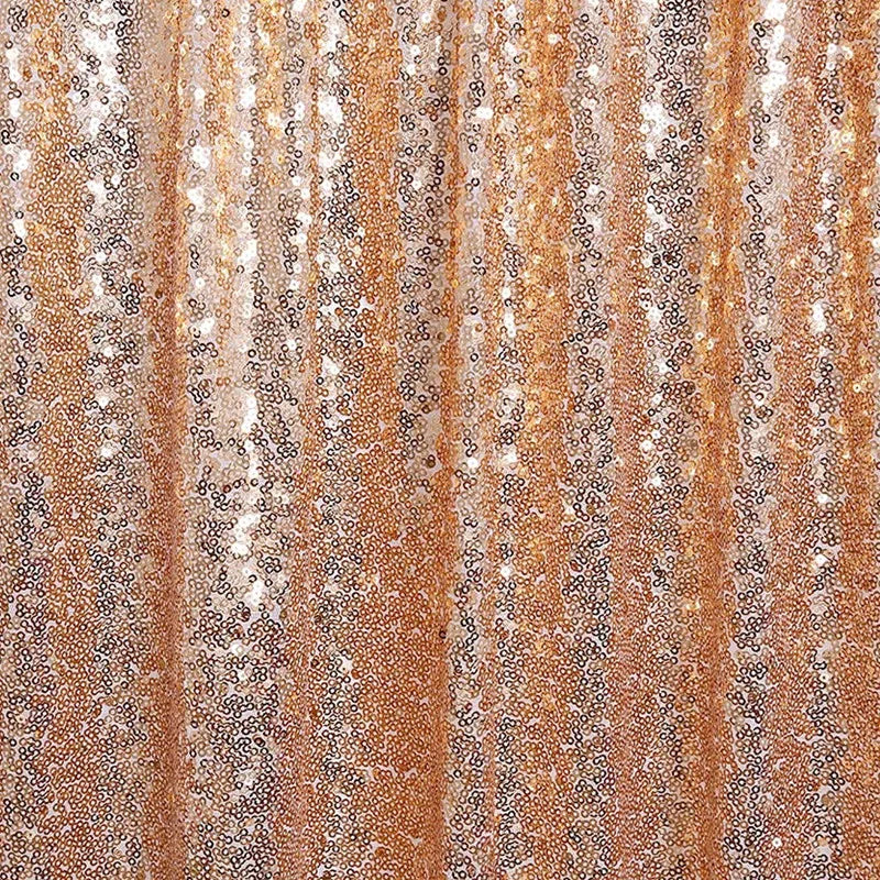rideau paillettes or argent élégant festif polyester panneaux 8ft transparent événement