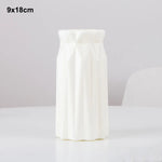 vase moderne blanc rose vert geometrique facettes minimaliste deco maison