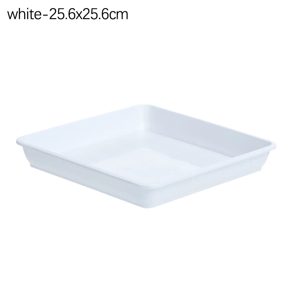 plateaux carrés plastique durable goutte goutte sauciers plantes modernes 12x12cm 15x15cm 18x18cm 22.2x22.2cm 25.6x25.6cm