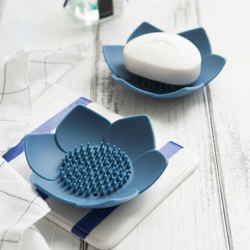 porte savon fleur bleu rose vert gris blanc moderne minimaliste