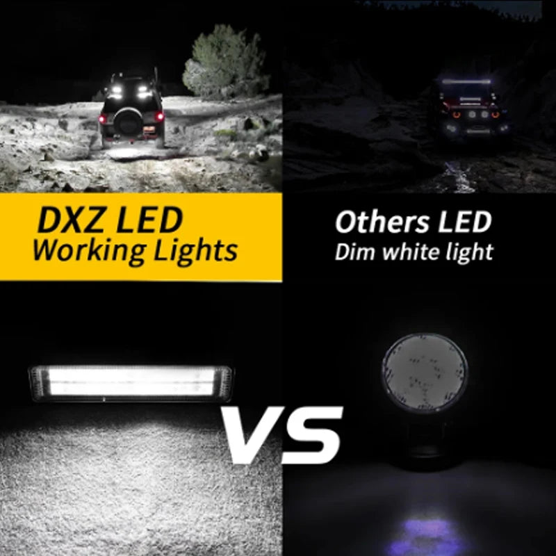 lampe travail led noire diodes vis moderne câble ip65 tout terrain inondation