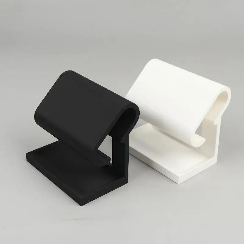 présentoir double face support bijoux noir blanc contemporain plateau brossé adhésif multifonctionnel montres rangement