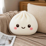 coussin cartoon emoji sourire joues roses blanc visage mignon maison chambre canapé
