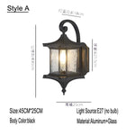 applique murale led noir bronze verre texturé classique vintage éclairage maison fixations e27