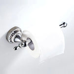 ensemble accessoires salle bain chrome mural porte serviette brosse wc porte gobelet