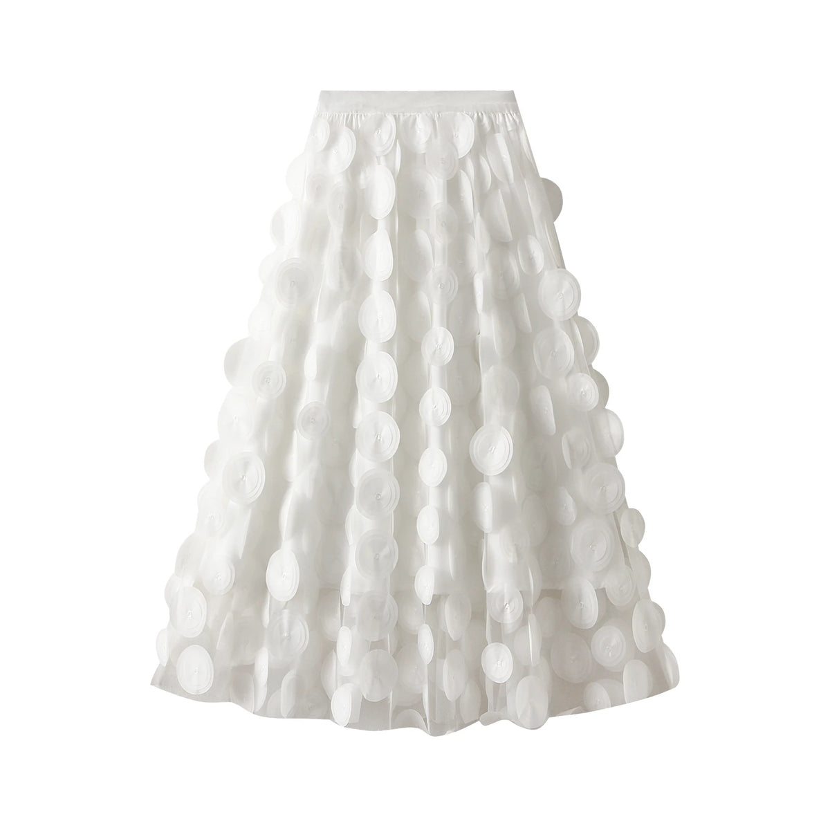 jupe marron rose transparente moderne élégante ceinture ajustable polyester femelle été mi mollet