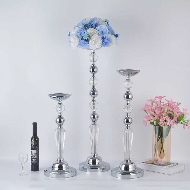 bougeoirs or transparent rondelles mariage anniversaire décoration moderne classique