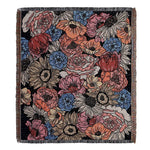 couverture pique nique tigre moderne motif monstera coton gris orange noir vert
