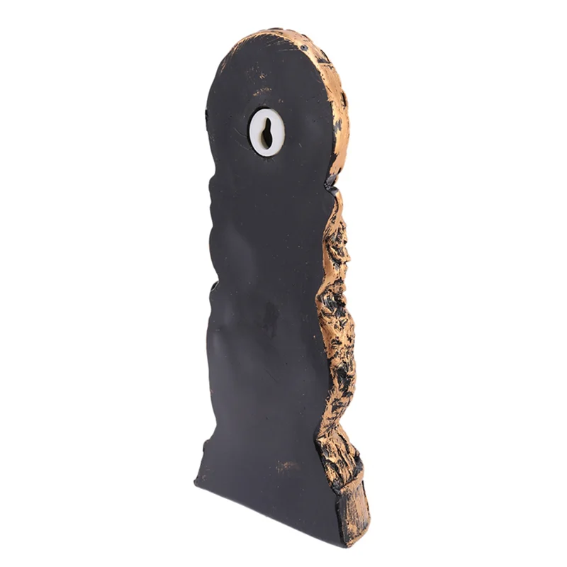 statue freyja femme loups oiseaux runes mur nordique décoration bronze noirscrição