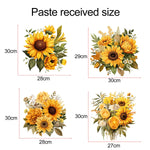 stickers decoratifs fleurs tournesols feuilles art floral stickers toilette stickers murals stickers pvc stickers