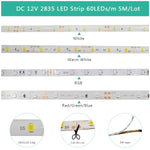 ruban led 5m smd 2835 blanc rgb étanche adhésif moderne ip65