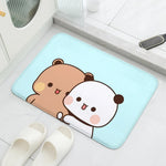 tapis bain dessin animé ours mignon moderne multicolore anti dérapant polyester