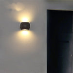 applique murale moderne lampe led étanche noir mat extérieure balcon jardin porte cour
