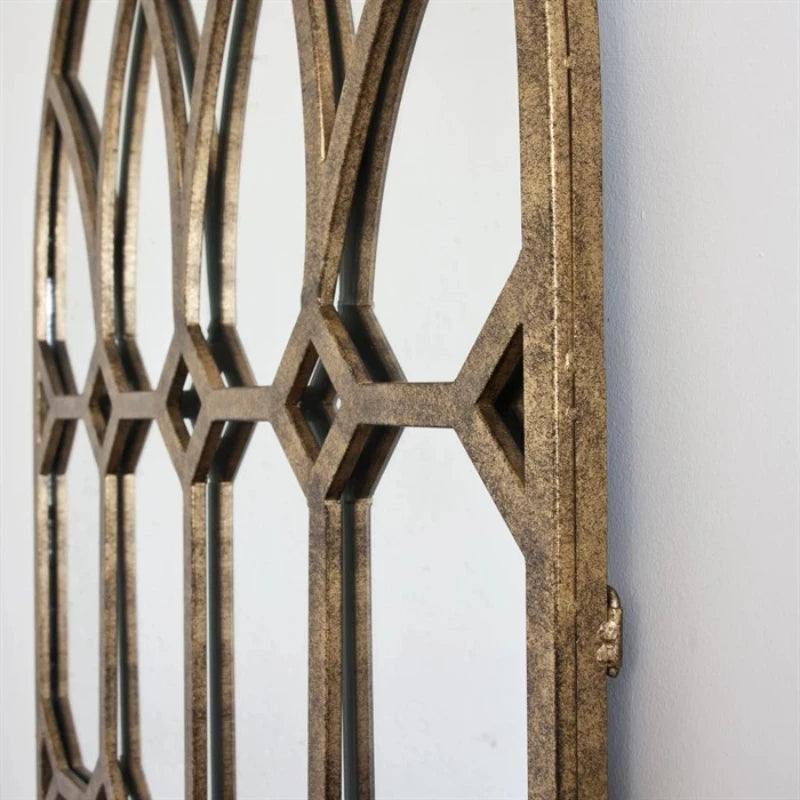 miroir decoratif gothique vintage arche doré blanc decoration chambre coucher