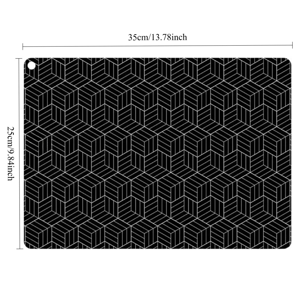 tapis cuisine antidérapants résistants chaleur facile nettoyer moderne noir gris clair