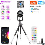 lampe led smart alexa google noir moderne trepied application usb