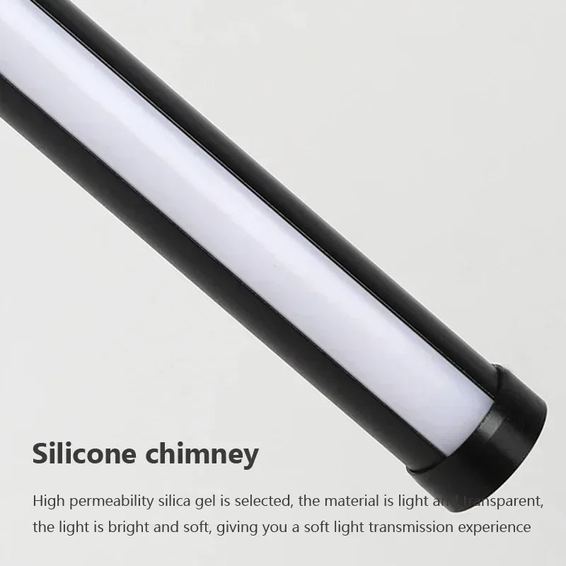 lampe suspension moderne noire rectangulaire minimaliste luminaire salon chambre métal aluminium intérieur