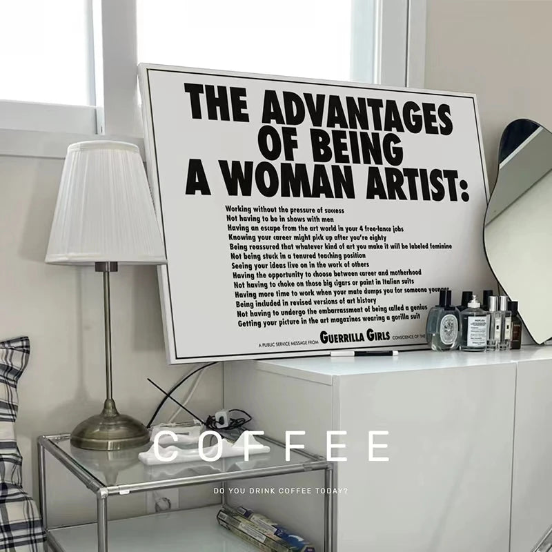 affiche minimaliste texte noir blanc sans cadre toile encadrée moderne abstraite decoration intérieure citation