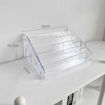 organisateur maquillage transparent palette fards plastique acrylique moderne minimaliste miroir table produits cosmétiques