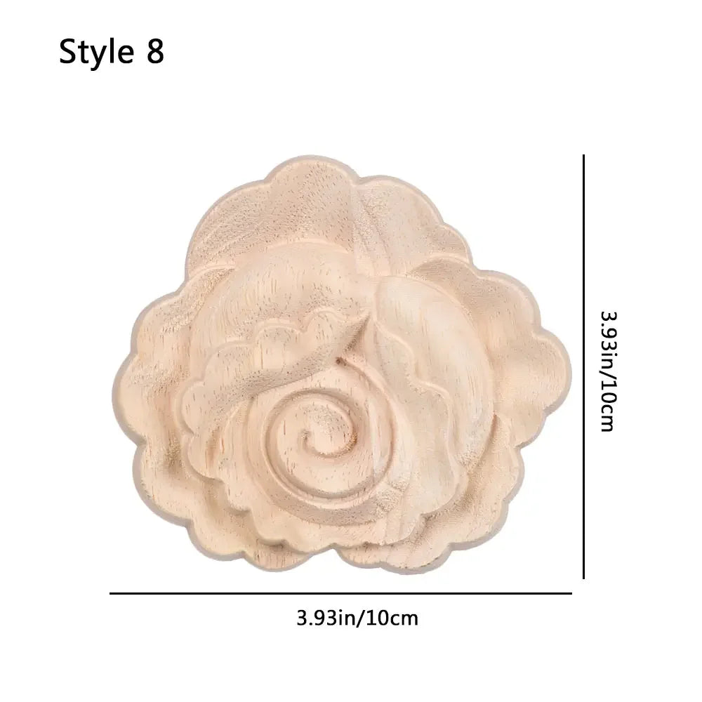 appliques decoratives bois floral sculptees baroques naturelles decoration murale farmhouse classic