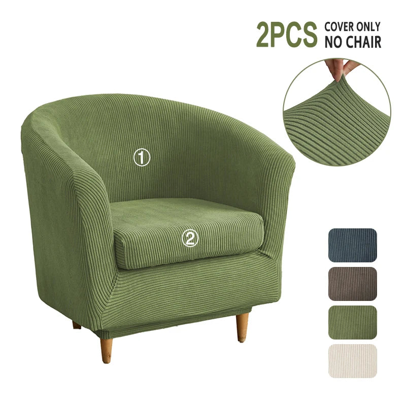 housse fauteuil gris rayures moderne adhésif dossier siège repose pieds printemps été