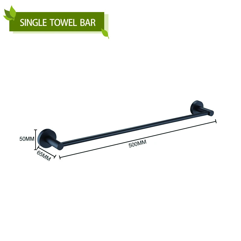 accessoires salle bain porte serviettes noir mat moderne barre serviettes porte savon hygiénique crochets
