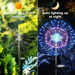 éclairage solaire extérieur 200 LED multicolore moderne étoile lumineuse piquet métallique jardin festif