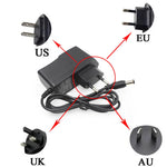 adaptateur secteur 12v 220v 110v led 1a 2a 3a noir prise eu moderne