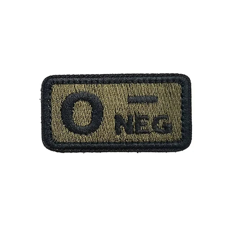 écussons sang type badges patchs militaires vert olive noir crochet boucle 2.5cm 5cm pos