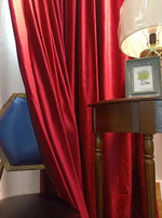 rideau velours rouge opulent classique résistant l’eau fenêtre française salon chambre coucher