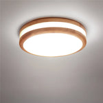 plafonnier led moderne bois diffuseur acrylique opaque salon chambre entree