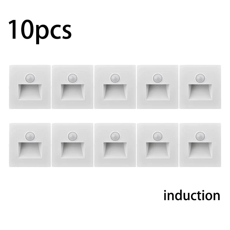lampe led capteur mouvement noir blanc moderne minimaliste induction lumière chambre coucher