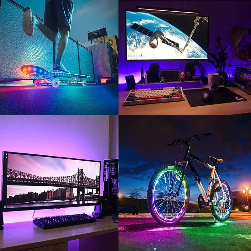 ruban led flexible noir 30 leds mètre télécommande adhésif moderne chambreRGBOptimal