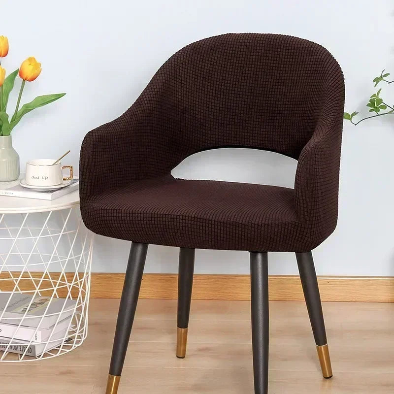 housses chaise tissu carreaux moderne élasthanne polyester zippées couleurs variées beige rose marron gris