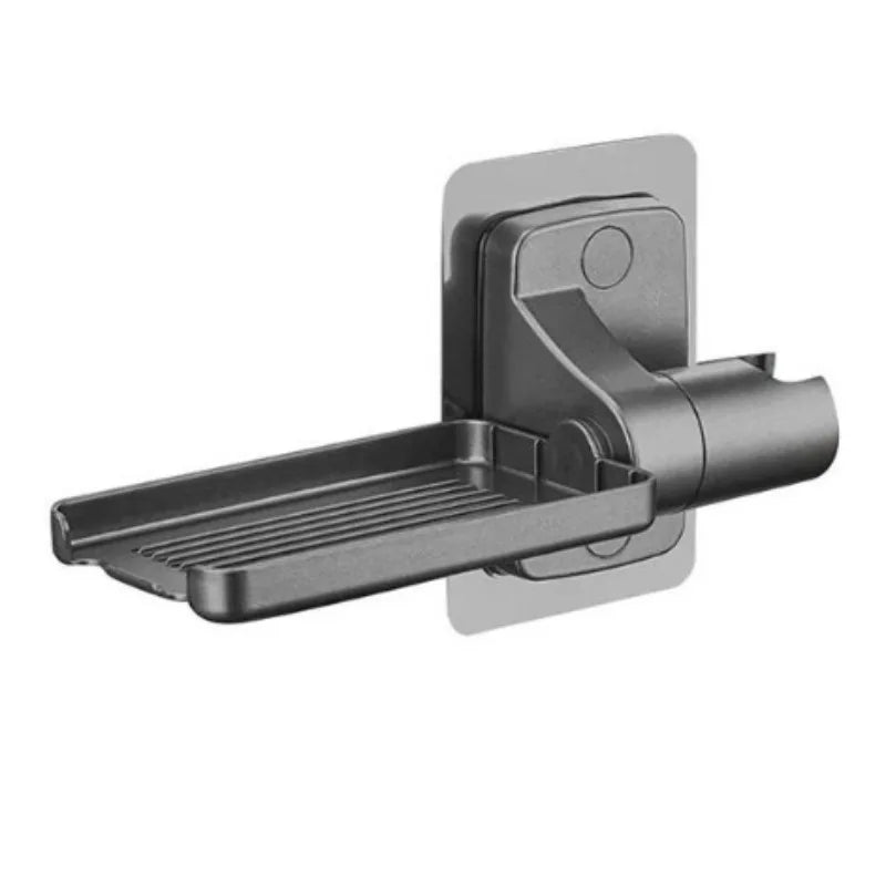 support pommeau douche adhésif porte savon rangement mural moderne flexible douche noir argenté grisclair