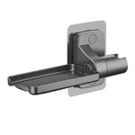 support pommeau douche adhésif porte savon rangement mural moderne flexible douche noir argenté grisclair