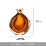 vase verre grenade forme moderne orange translucide décoration florale arrangement table