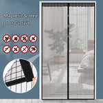rideau porte magnétique noir maille fine opacité moderne velcro adhésive xl