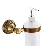 ensemble accessoires salle bain laiton antique porte serviette savon papier brosse doré classique