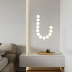 suspension lumineuse moderne minimaliste cactus blanc opalescent câbles dorés chambre salon
